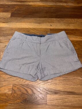 J CREW striped city fit shorts